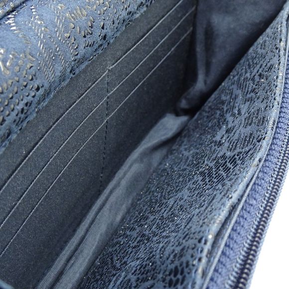 Chanel Chain Wallet Goatskin Navy Diagonal Shoulder - Picture 4 of 5